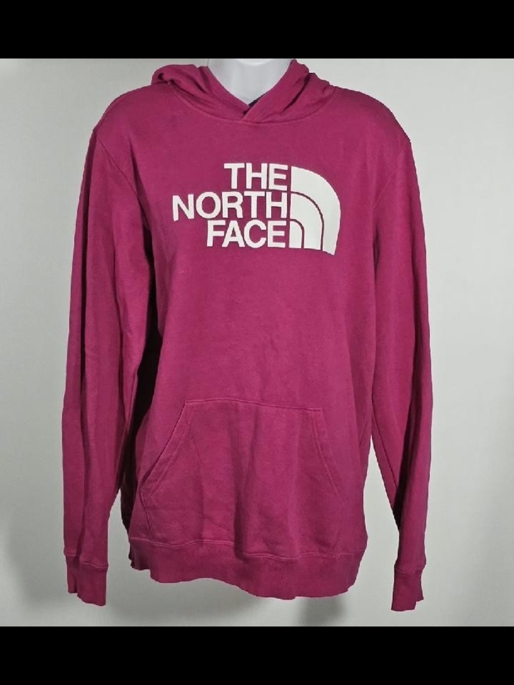 The North Face Pink Logo Hoodie Sweatshirt Teen XXL Women's Small EUC